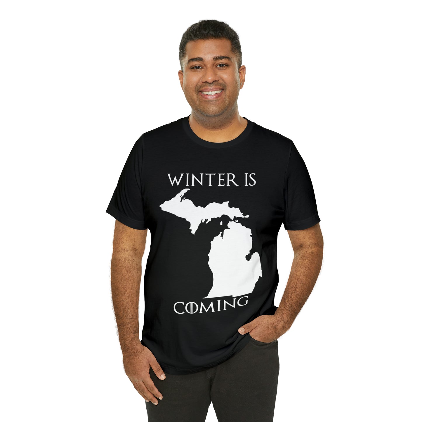 VT Michigan Winter is coming Unisex Jersey Short Sleeve Tee