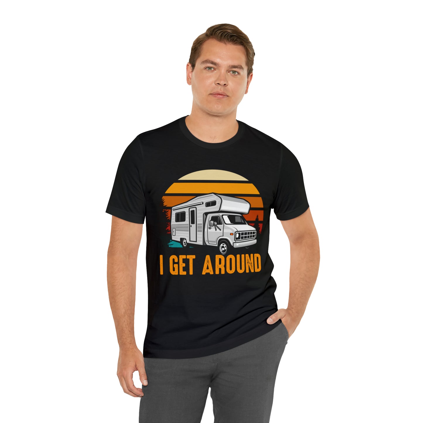 I get around RVing Unisex Jersey Short Sleeve Tee