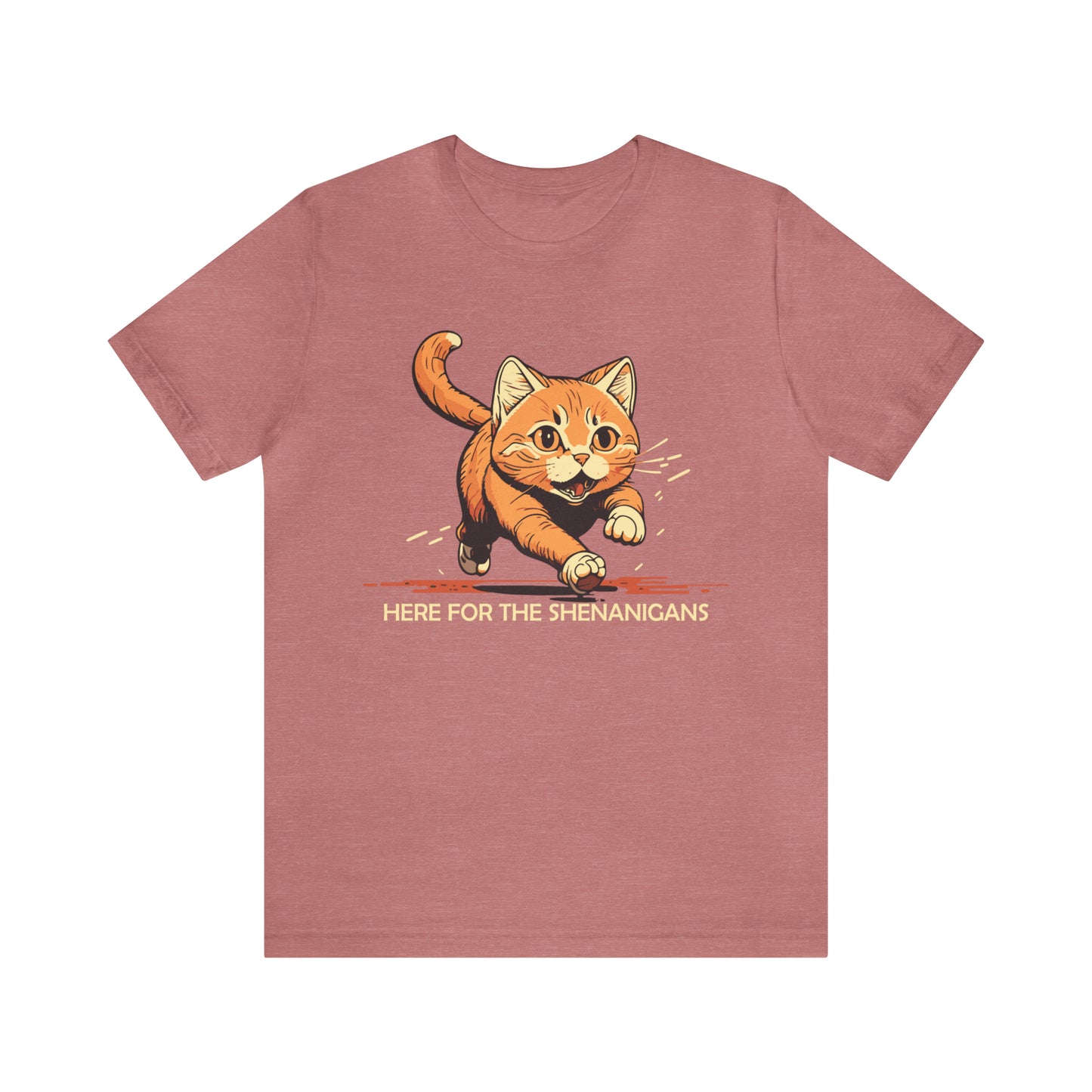 VT Here for the shenanigans tabby cat Unisex Jersey Short Sleeve Tee