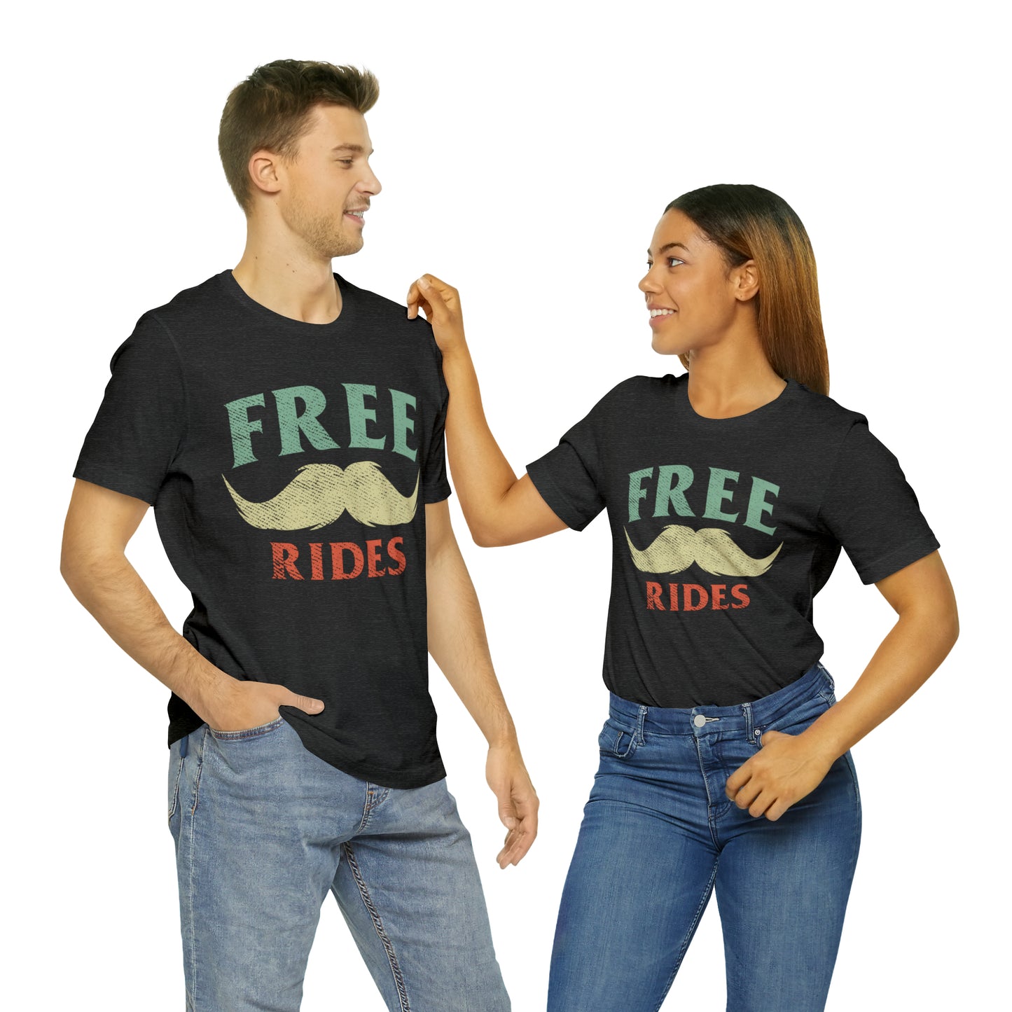 VT Free mustache rides Unisex Jersey Short Sleeve Tee