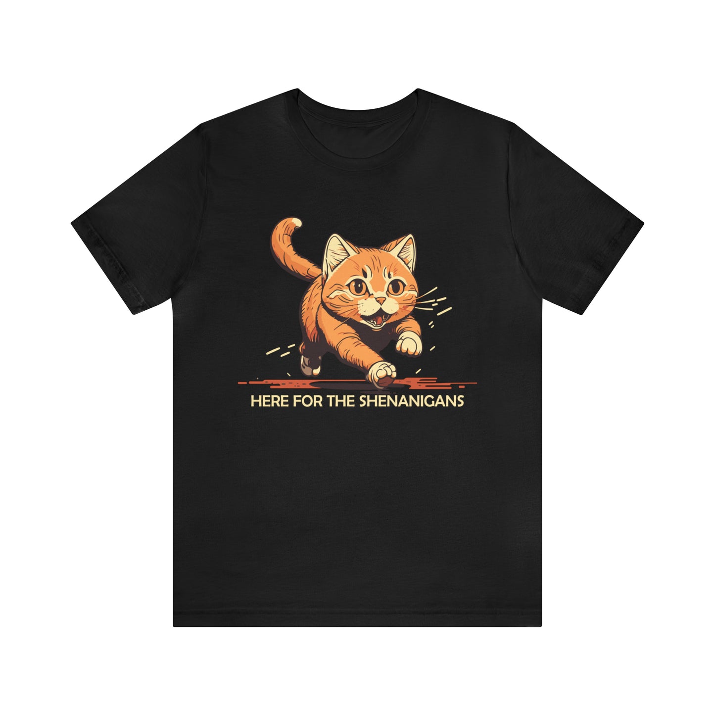 VT Here for the shenanigans tabby cat Unisex Jersey Short Sleeve Tee