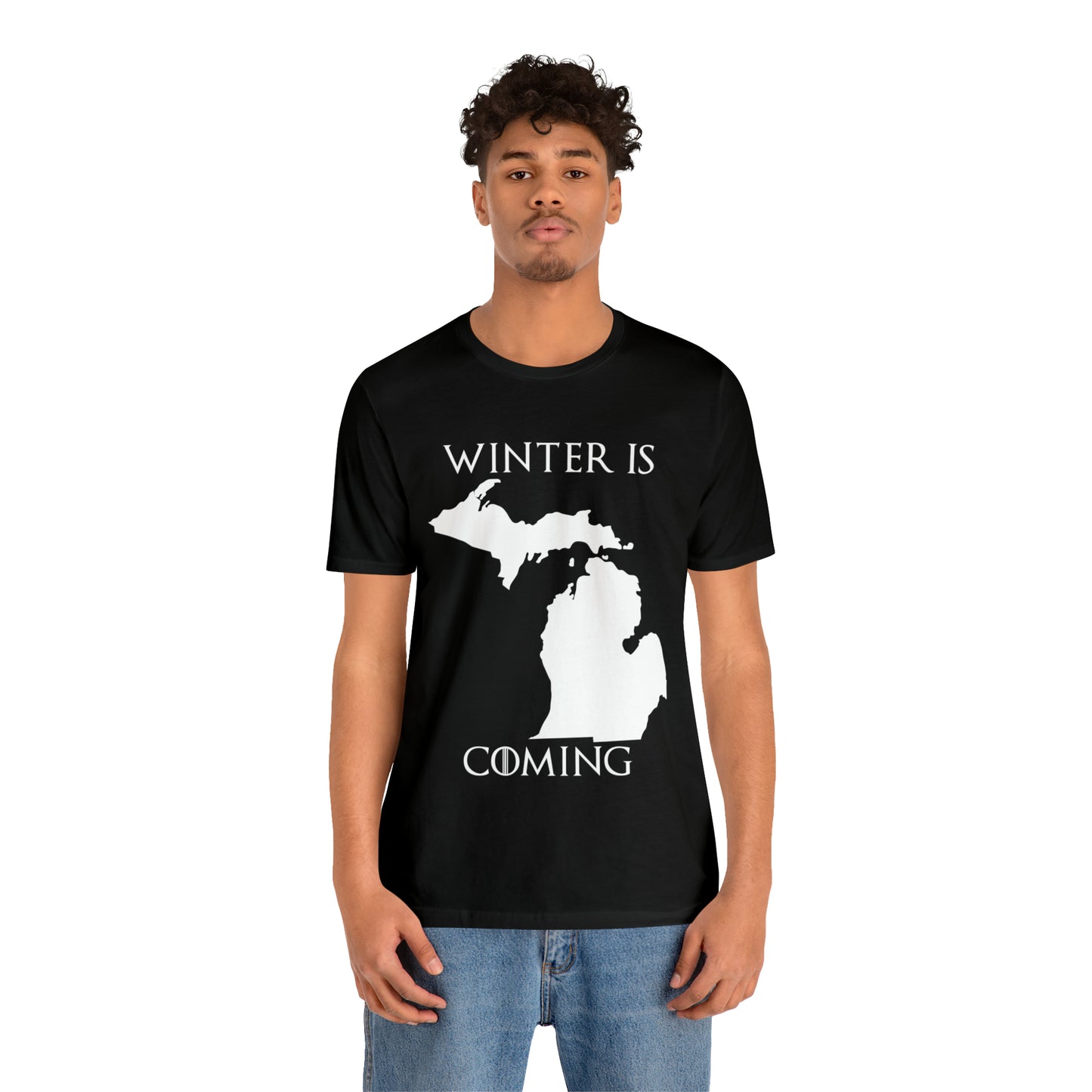 VT Michigan Winter is coming Unisex Jersey Short Sleeve Tee